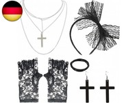 5 StüCk Damen 80Er Jahre Accessoires, 80Er Jahre Outfit ZubehöR Damen, Schwarz V