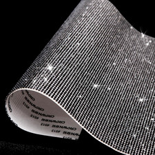 Bling Crystal Rhinestone Sheets Self Adhesive, Glitter Gem Sheet for Black