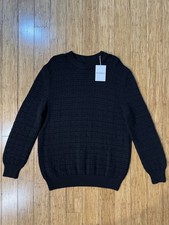  NWT Givenchy Wool-Blend Jacquard Sweatshirt - XL - Black