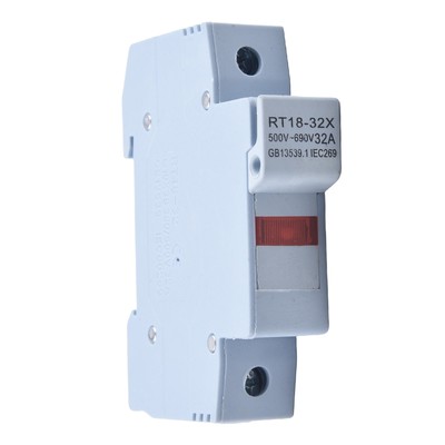 RT18-32X 1P 32A 10x38mm DIN Rail Mount Fuse Holder Base with LED Light