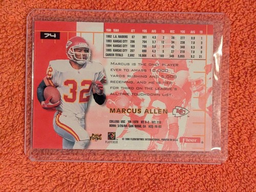 1996 Pinnacle Action Packed - Marcus Allen #25 Artist's Proof - Picture 5 of 5