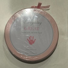 Child to Cherish Pink Baby Handprint Kit Plaster 6in Round Keepsake Gift New