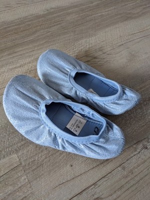 Turnschläppchen Gymnastikschuhe Mädchen Glitzer blau 27 28