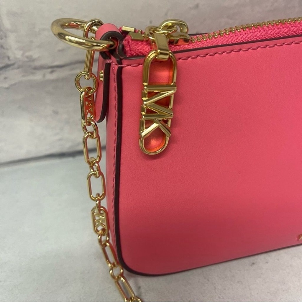 Michael Kors Empire MD Chain Pouchette & Matching Wallet Camila Rose Pink thumbnail 4