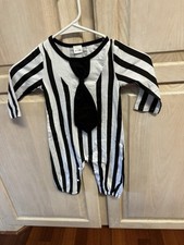 Baby Boy Halloween Costume Outfit Newborn Striped Romper Black,6-12 Months  