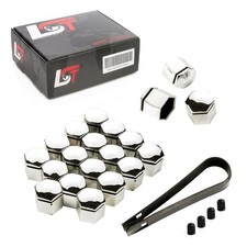 20x Felgen Radschraube Abdeckkappe Sechskant Set 19mm chromfarben für ALFA ROMEO