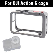 For DJI Action 6 Camera Metal Cage Horizontal Vertical Protective Case
