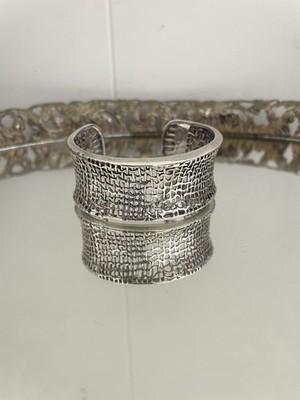 Silpada Sterling Silver Woven Mesh Cuff Bracelet