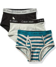 Calvin Klein 3-Pk. Cotton Briefs, Little Boys  Big Boys Multicolor XL   No Tag