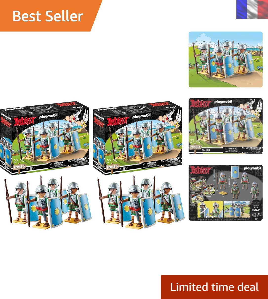 Playmobil 70934 Astérix boîte de 2 légionnaires romains idée cadeau anniversaire pour garçon