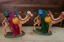Vintage Años 70 Atlántico Molde Caminar Vertical Pack Camellos Belén Navidad