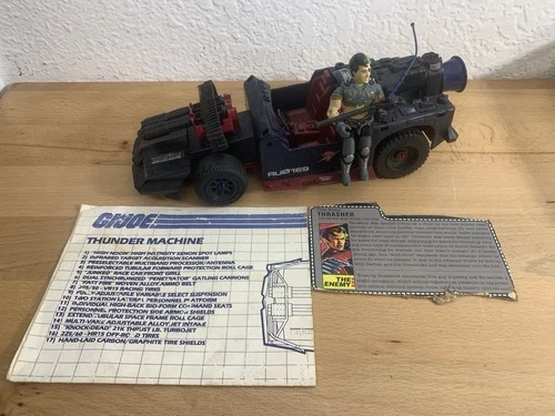Vintage 1986 G.I. Joe Dreadnok Thunder Machine w/ Thrasher Card & Instructions