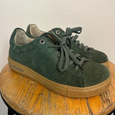 Birkenstock Bend Low Unisex US M4/W6 Casual Shoes Thyme Suede Leather Sneakers
