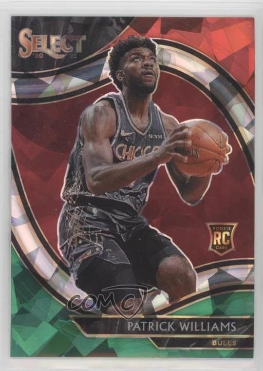 2020-21 Select Courtside Red White Green Cracked Ice Prizm Patrick Williams 0h5f