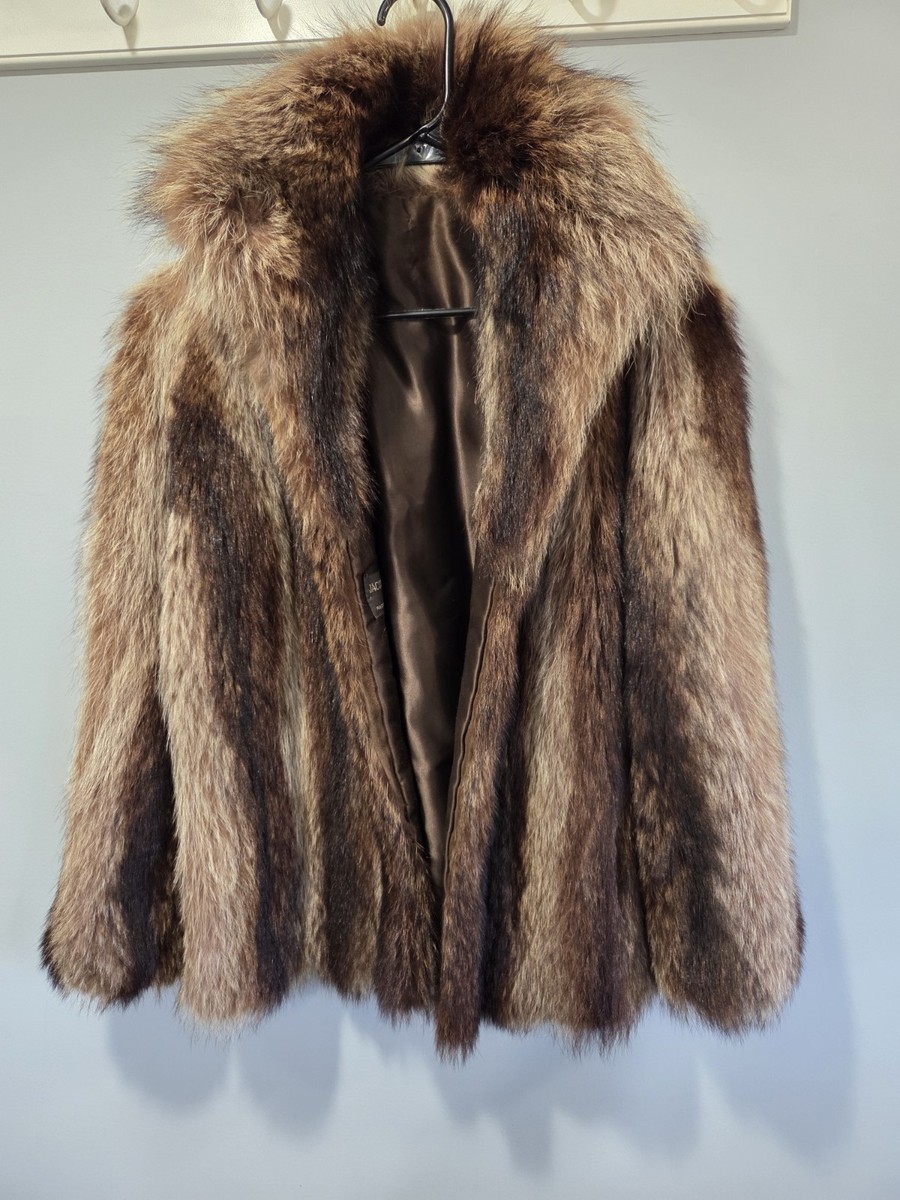Vintage Racoon Fur Jacket Jacques Saint Laurent Paris Real Fur | eBay