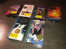 VHS WIDESCREEN MOVIES SEALED WITH COLLECTOR INFORMATION CARDS 