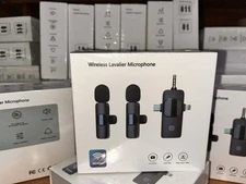 Lavalier Wireless Microphone Audio Video Recording Mini Mic For iPhone & Android