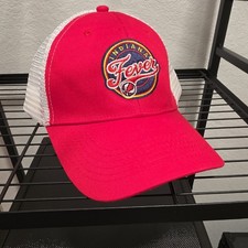 Indiana Fever WNBA Hat Red And White Lucas Oil Embroidered Strap Back SGA Cool