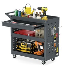 3 Tier Steel Tool Trolley Metal Mechanic Tool Organizer
