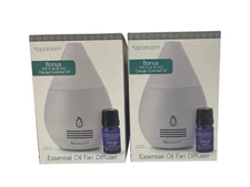 2 pk SpaRoom Mini Scentifier Essential Oil Fan Diffuser Bonus Orange Oil