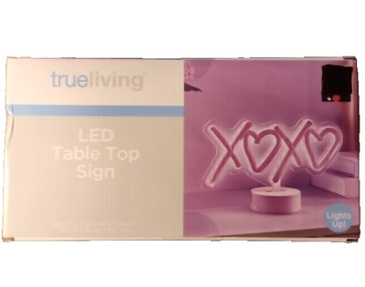 Tabletop XOXO Led Lighted Acrylic Sign By True Living Pinks