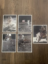 Vintage Apollo 11 NASA Moon Photos Kodak Ektachrome EF 8x10 Prints Lot of 5