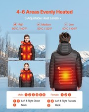 New Heated Jacket New Women with 7.4V Battery, Soft Shell Electric Heating Coat