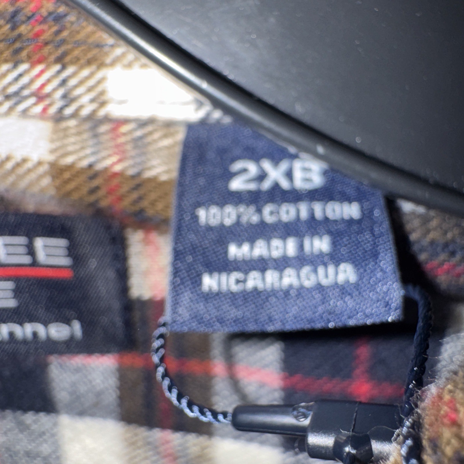 Roundtree & Yorke Men Portuguese Flannel Shirt White Blue Brown Plaid 2XB NEW