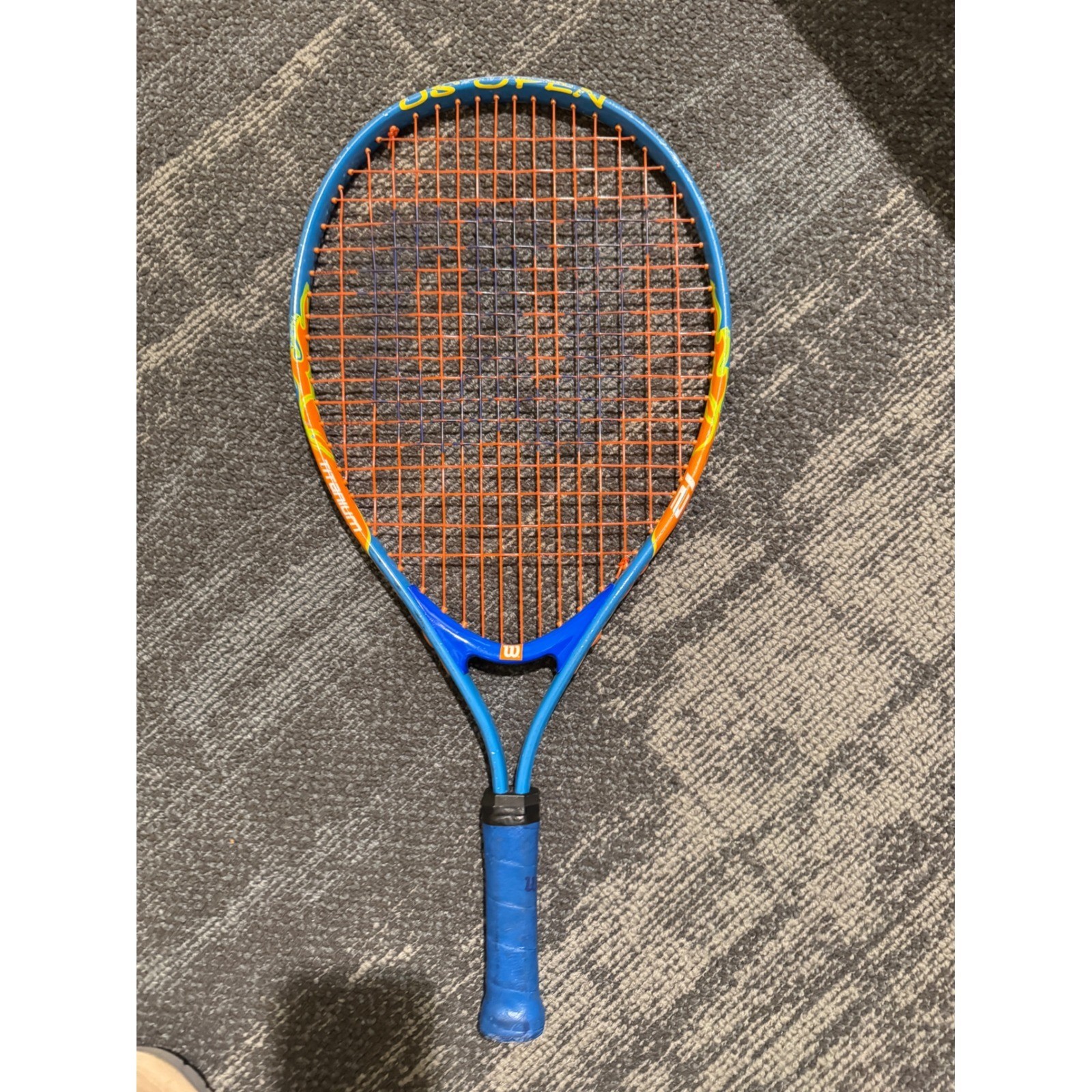 Wilson US Open 21 Junior Tennis Racket Blue Orange Titanium 