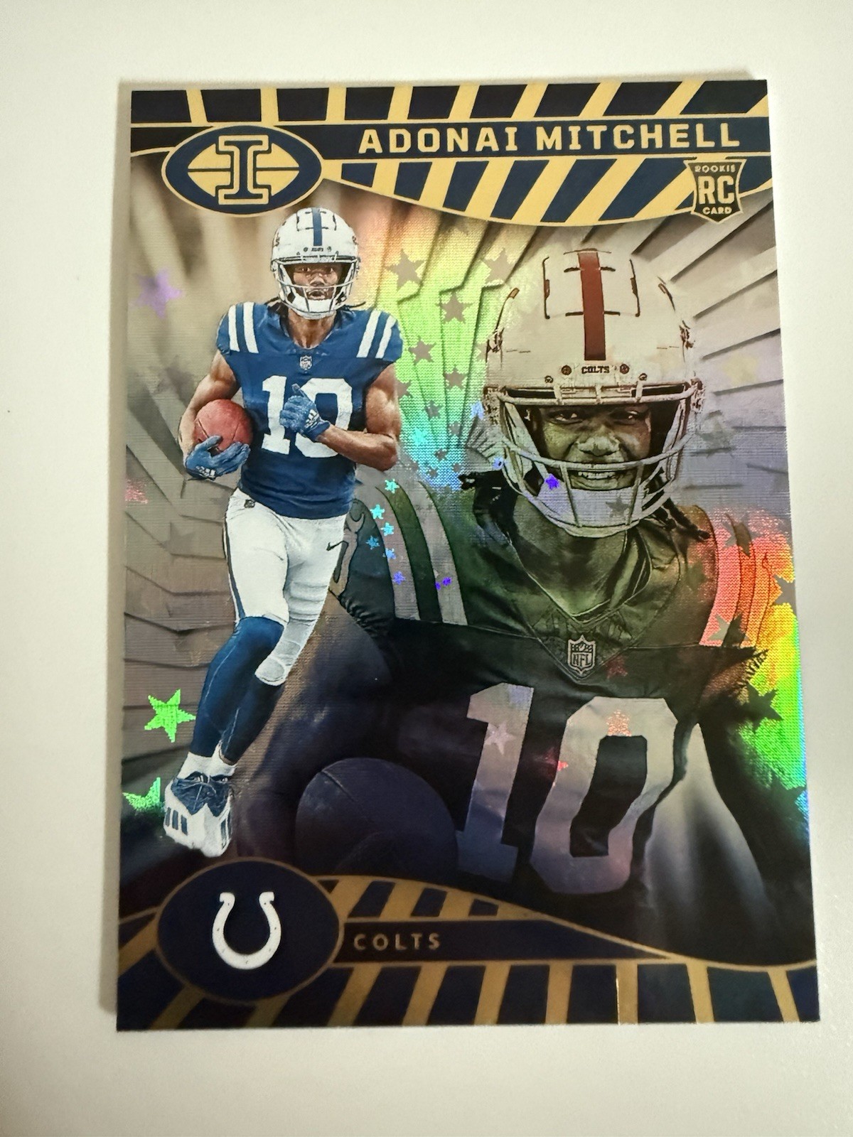 2024 Panini Illusions - Adonai Mitchell Galactic Trophy #36 (RC)