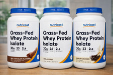 Nutricost Grass-Fed Whey Protein Isolate 2LBS - Non-GMO - Long Exp Date