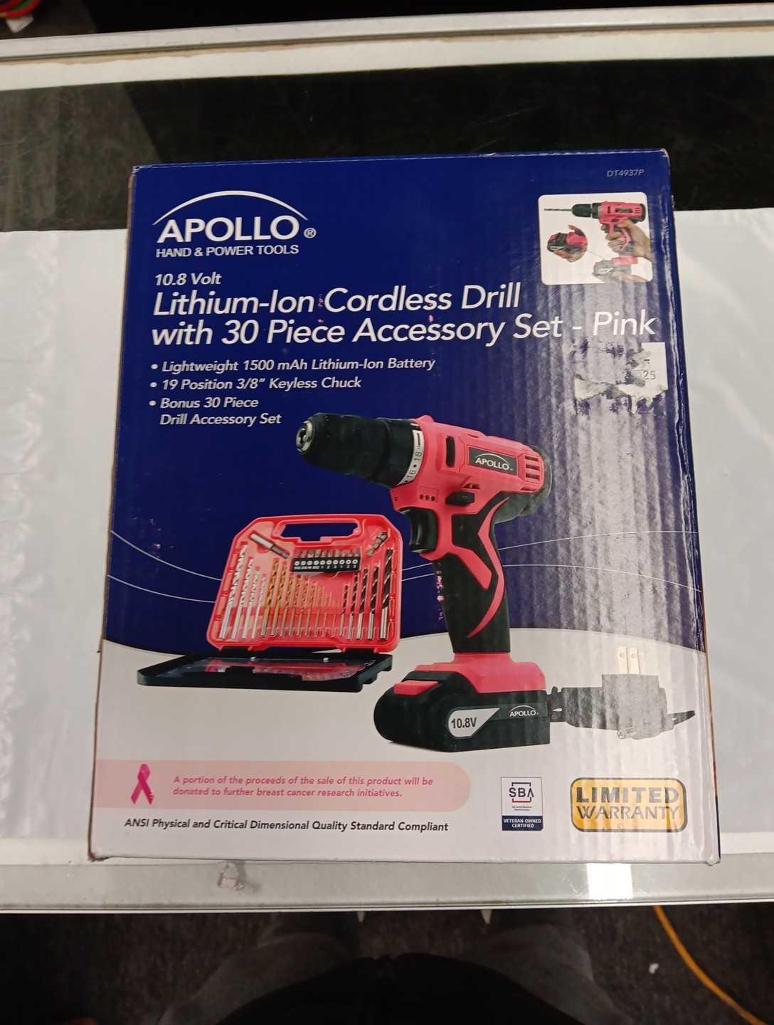 Apollo Tools Powerful Lightweight Cordless Drill, 10.8 Lithi