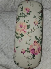Retro Floral Glasses Case   Hard Eyewear Protector with Printed Cloth Design