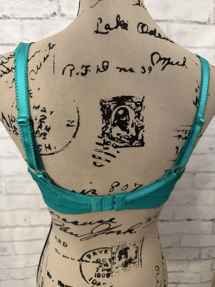 Sujetador Kate Curvy EE. UU. 34F Cascada Verde Balconette Con Aros Sexy Gema Bordada Foto 3 de 4