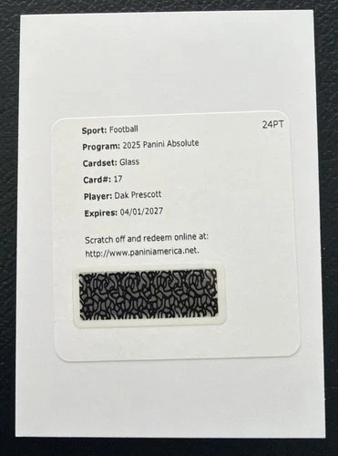 2025 Panini Absolute Dak Prescott Base (RAW)