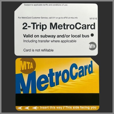 MTA NYC Iconic Subway MetroCard (2-Trip) Collectible. | eBay