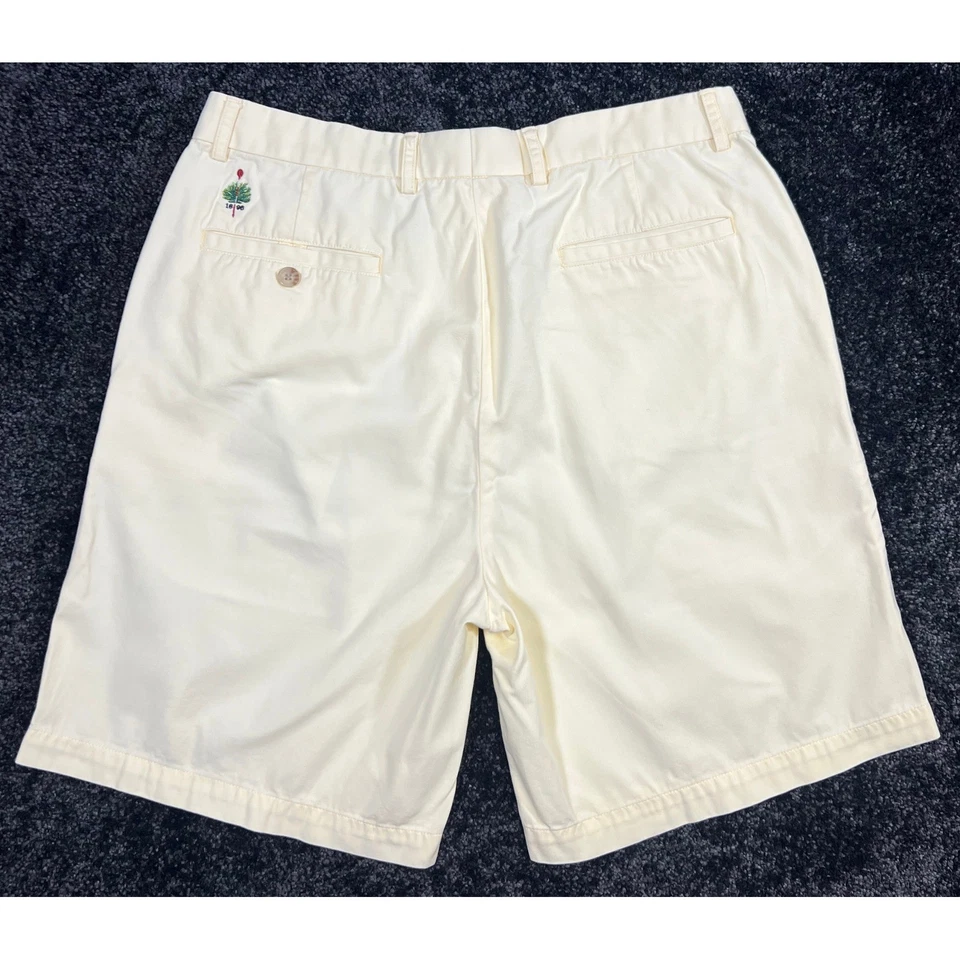 Мужские шорты для гольфа Bobby Jones размер 34 плиссированные хаки хлопковая смесь - слабые пятна - Изображение 2 из 4