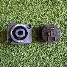 2 PACK GENUINE NEUTRIK NL2. SPEAKON 2 POLE KEYED PANEL MOUNT TWIST LOCK CONNECT