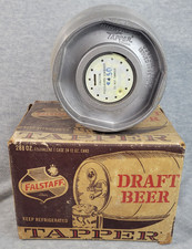 Mini barile fusto birra bozza Falstaff alluminio vintage con scatola vuota