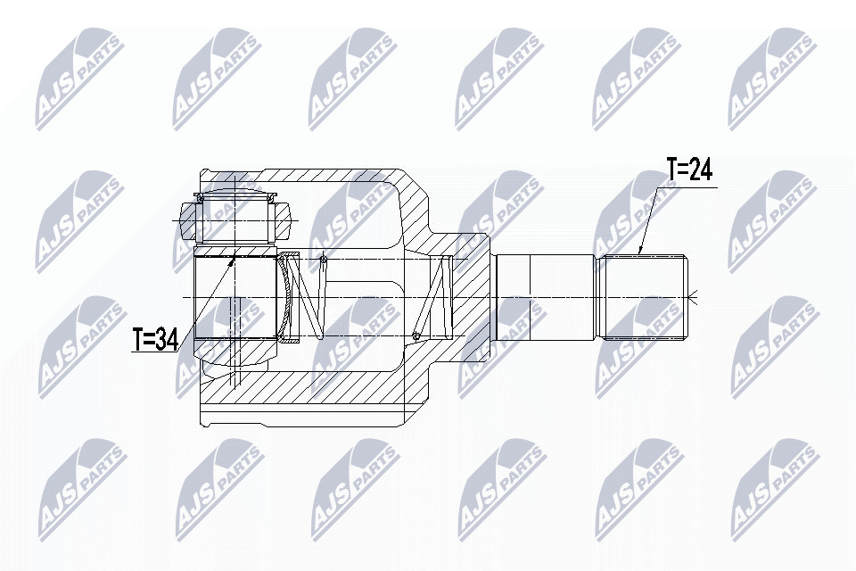 ✅Fits NTY NPW-PE-024 INNER CV JOINT ⭐UK Seller⭐ - Image 16