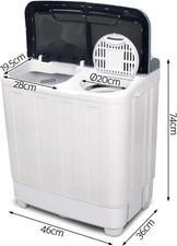 Devanti Washing Machine, 5kg Portable Pressure Mini Washer washer dryer combo