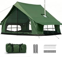 Lightweight Backpacking Camping Cabin Tent with Stove Jack for 2-4 Person