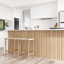 Peel-and-Stick Herringbone Oak Panels: Vinyl Rolls for Walls, Ceilings