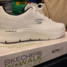 NIB Skechers GOWALK Flex Sneakers Size Insert Size Air Cooled Goga Mat White