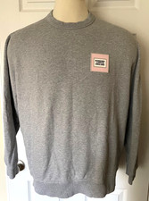 Burberry Size 2XL Kentley Patch Logo Cotton Pullover Sweatshirt Gray Reg 590