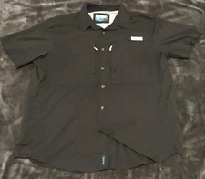 Magellan Outdoors XL Classic Fish Gear Falcon Lake Vented Fishing Shirt Black