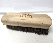 Vintage Kiwi Shoe Shine Polish Brush 100 Horse Hair Wood Handle