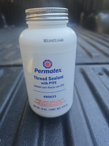 Permatex 80633 Thread Sealant with PTFE 16 oz Can White Pipe Thread Sealant New