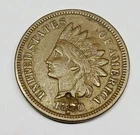 1870 INDIAN HEAD CENT VF DETAILS DAMAGED TOUGH DATE