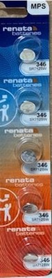 5 Renata 346 SR712SW Silver Oxide 1.55v 0% MERCURY Batteries EXP 02/2028